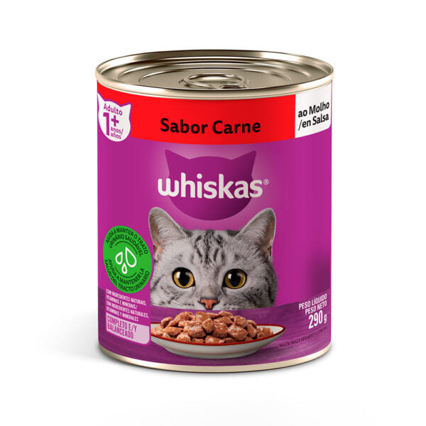 Lata Whiskas Adulto Carne 290 gr