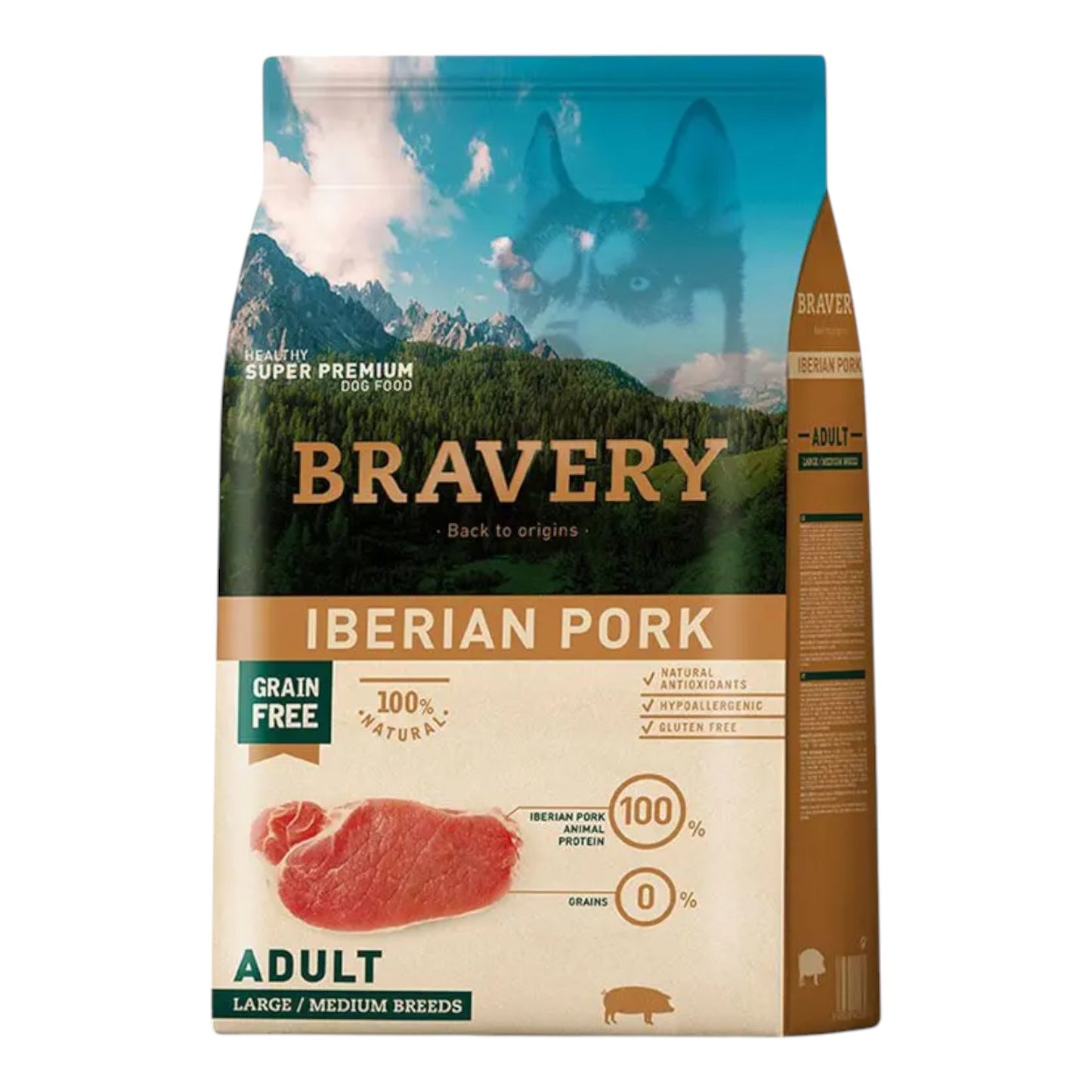 Bravery Adult Medium Iberian Pork 12 kg