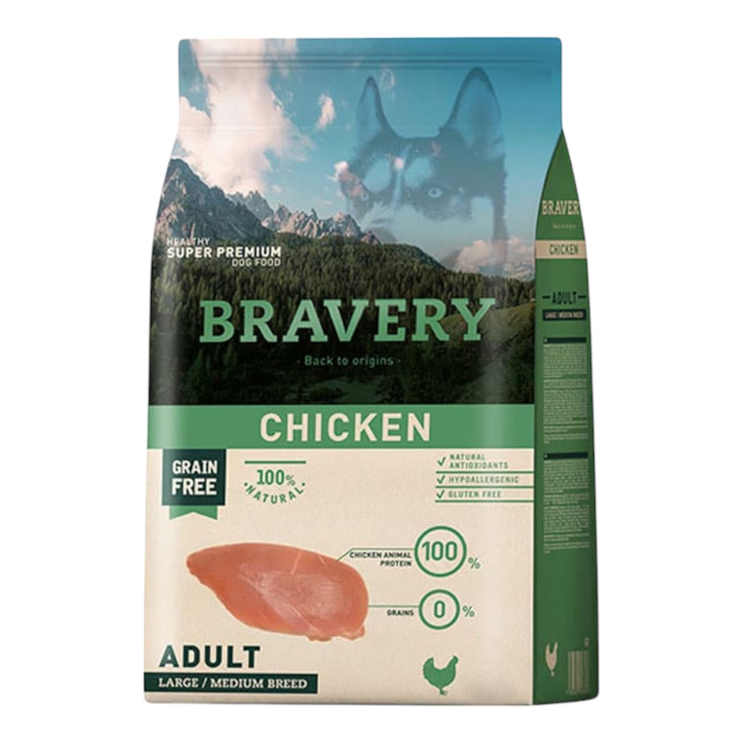 Bravery Adult Medium Chicken 12kg