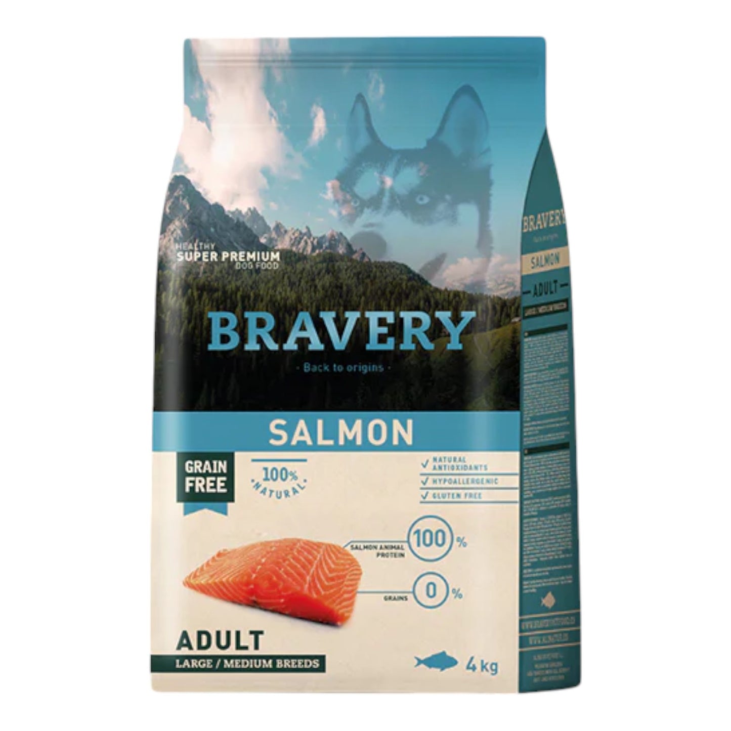 Bravery Adult Medium Salmon 4 kg