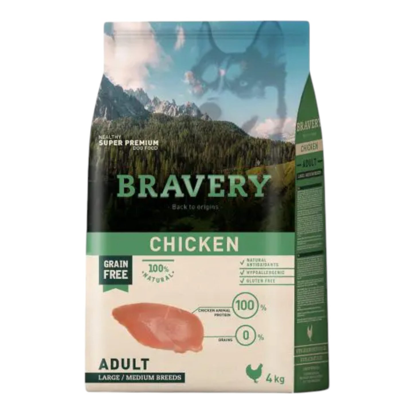 Bravery Adult Medium Chicken 4 kg