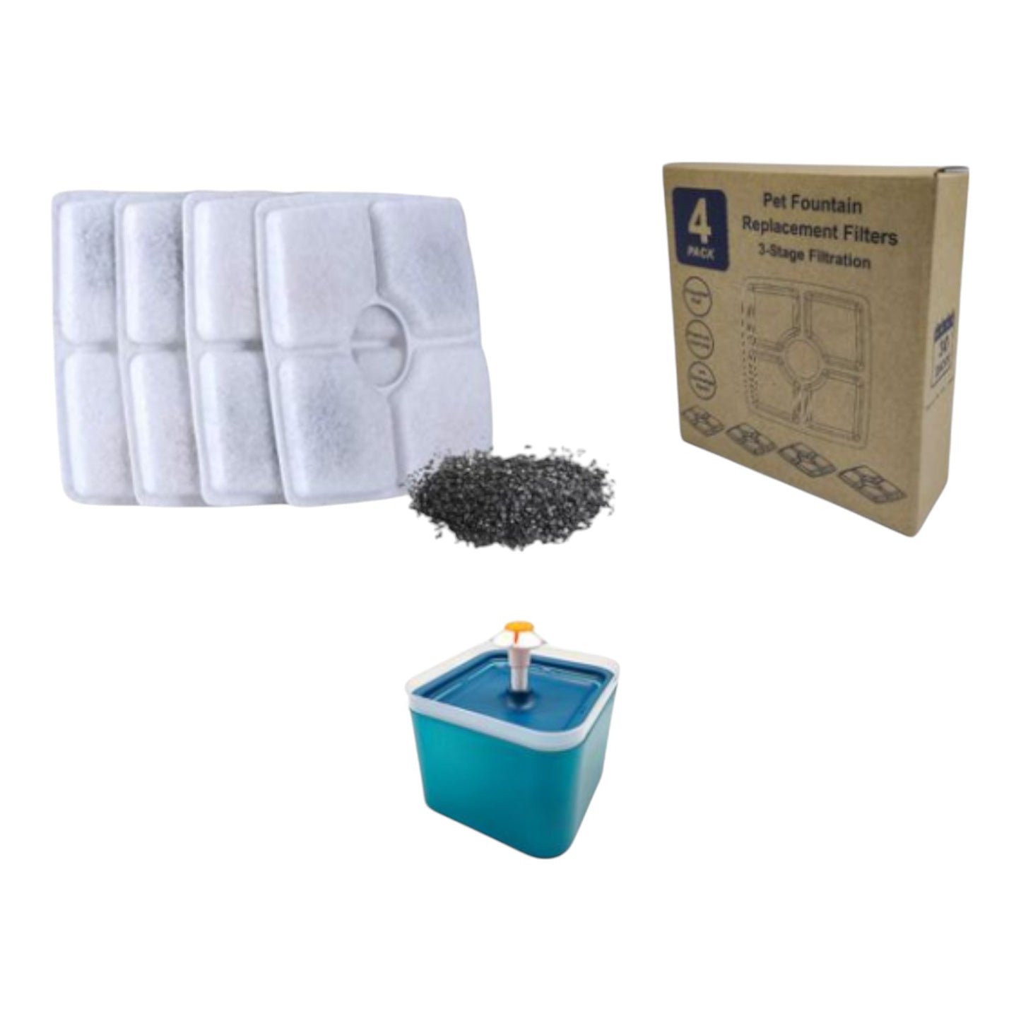 Filtro Cuadrado Para Fuente De Agua 4Un