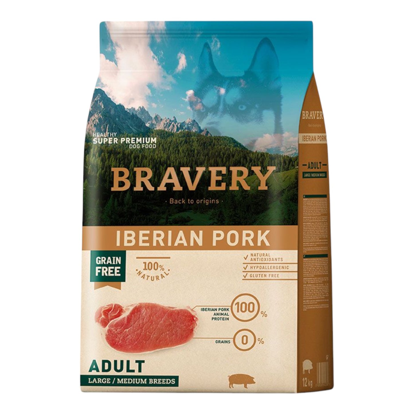 Bravery Adult Medium Iberian Pork 4 kg