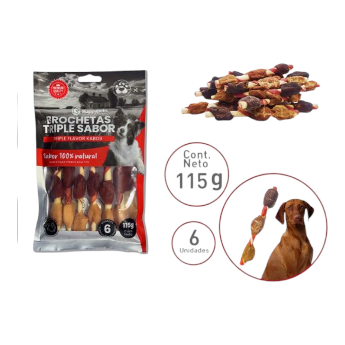 Brochetas Triple Sabor