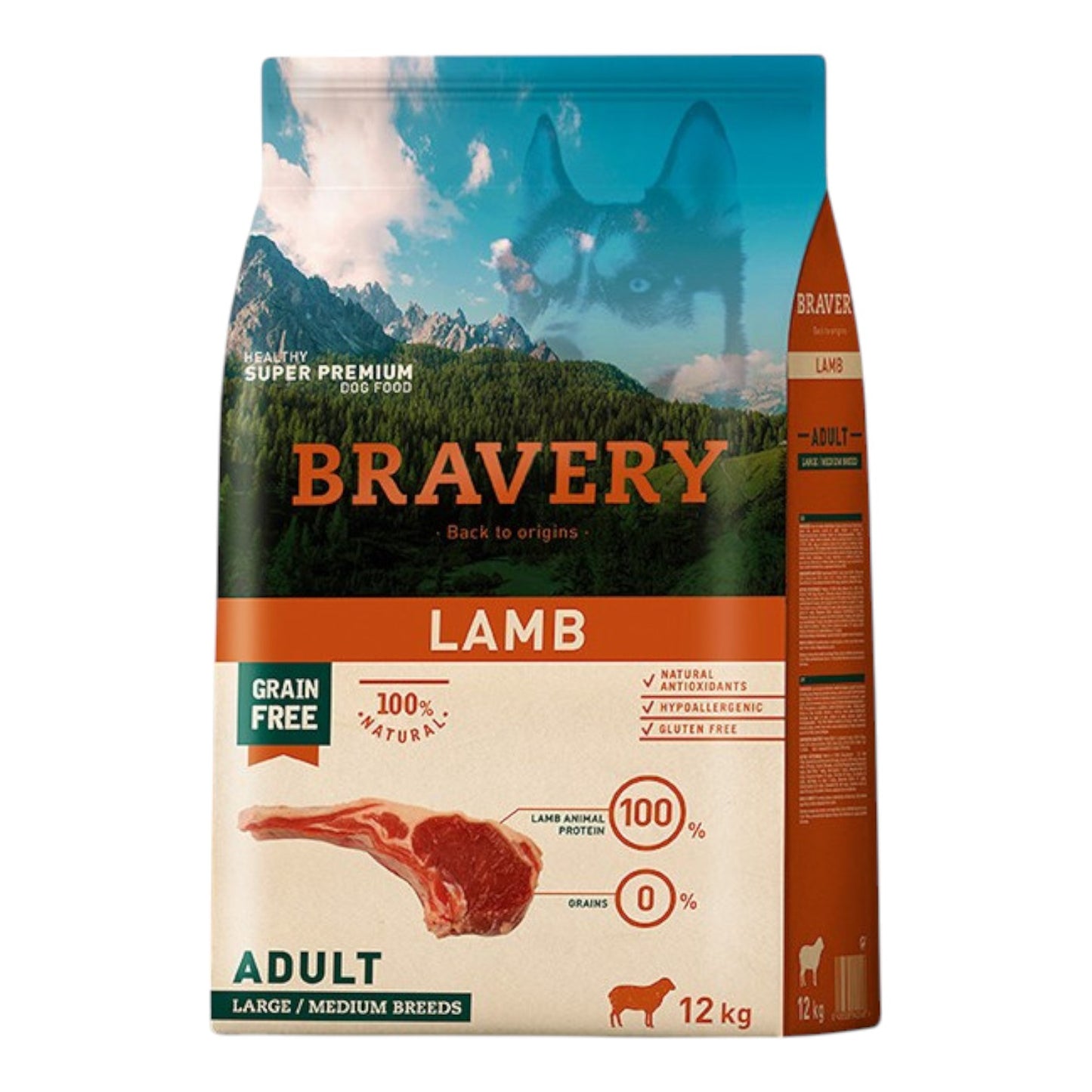 Bravery Adult Medium Lamb 12 kg
