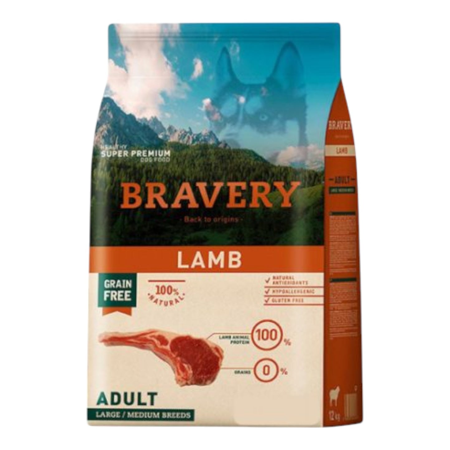 Bravery Adult Medium Lamb 4 kg