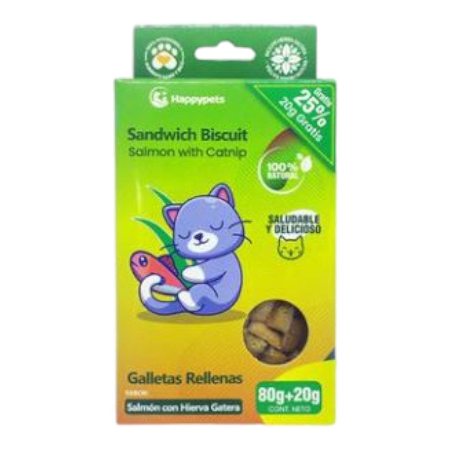 Cat Biscuit Rellenas Salmon Con Hierba Gatera 100 gr