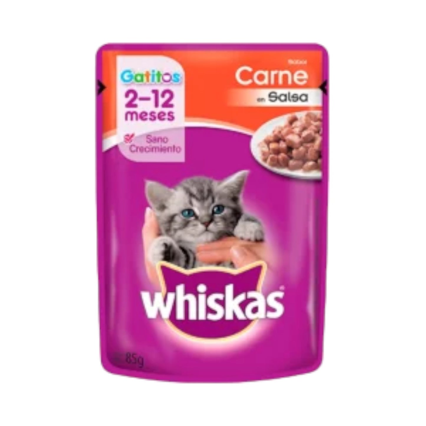 Sachet Whiskas Gatito Carne 85 gr