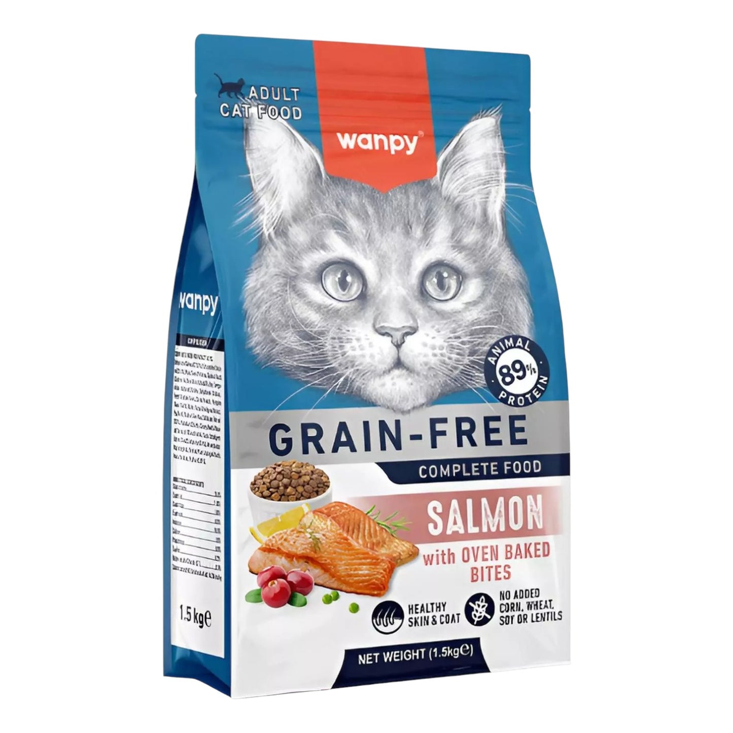 Alimento Wanpy Adult Cat SALMON 1.5 Kg GRAIN FREE