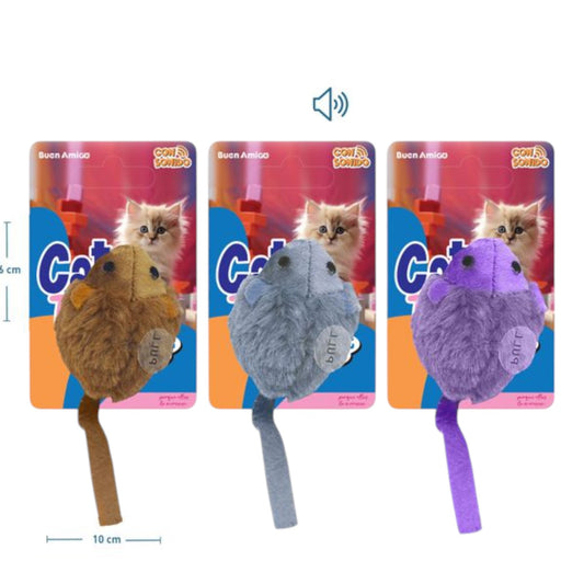 Juguete Gato Raton Con Sonido Color Surtido
