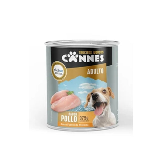 Lata Cannes Trocitos Jugosos Pollo 375gr