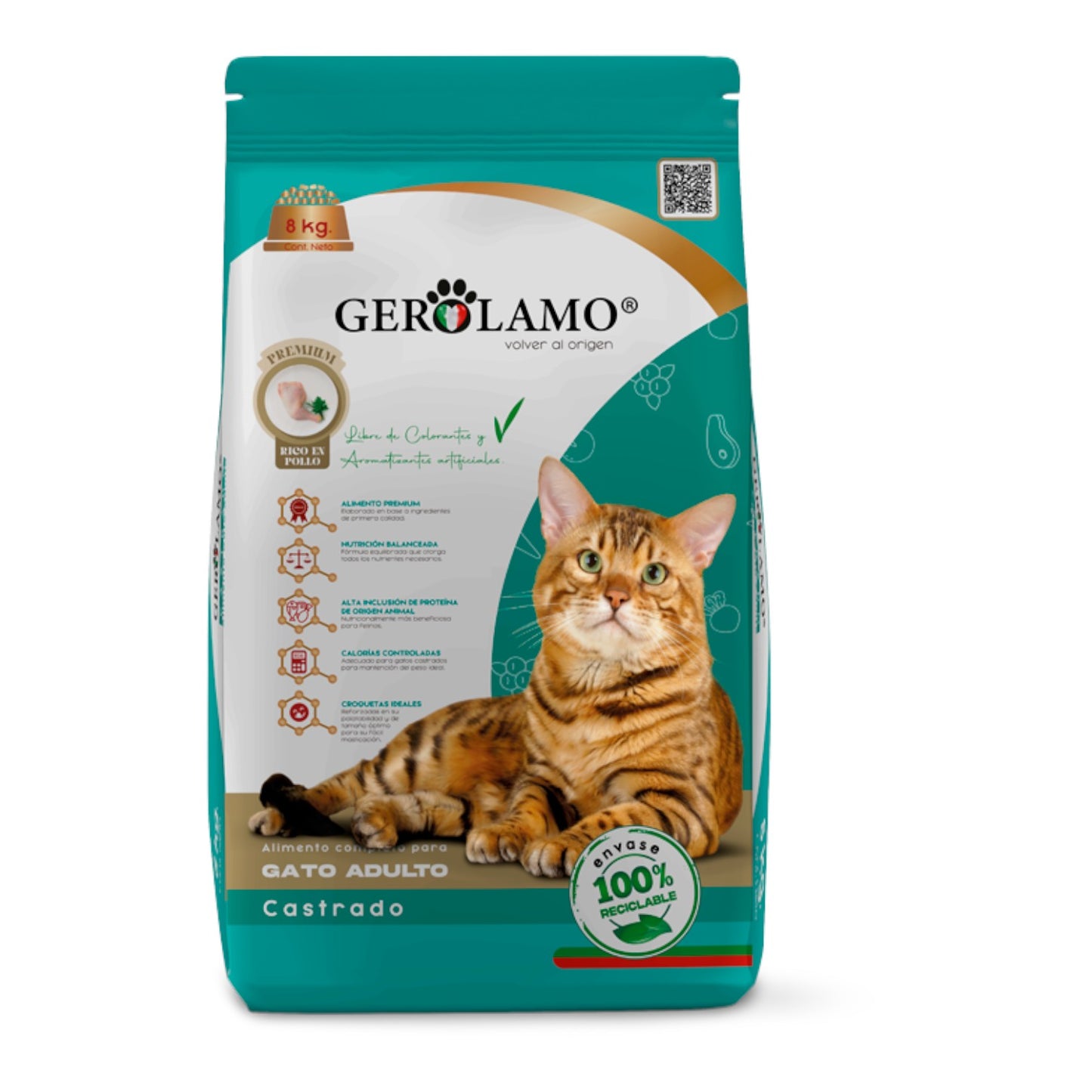 Alimento Gerolamo Gato Adulto Castrado 2.7 kg