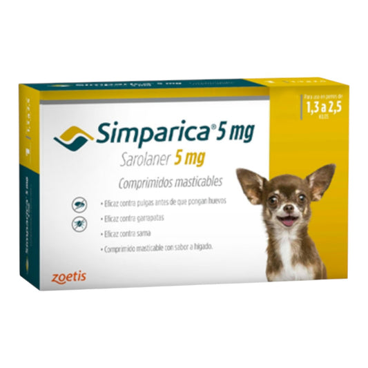 Simparica 3 Comprimido 1.3 a 2.5 kg
