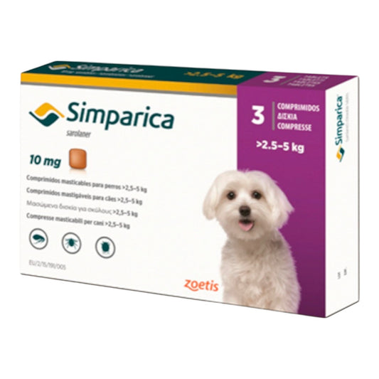 Simparica 3 Comprimido 2.5 a 5 kg