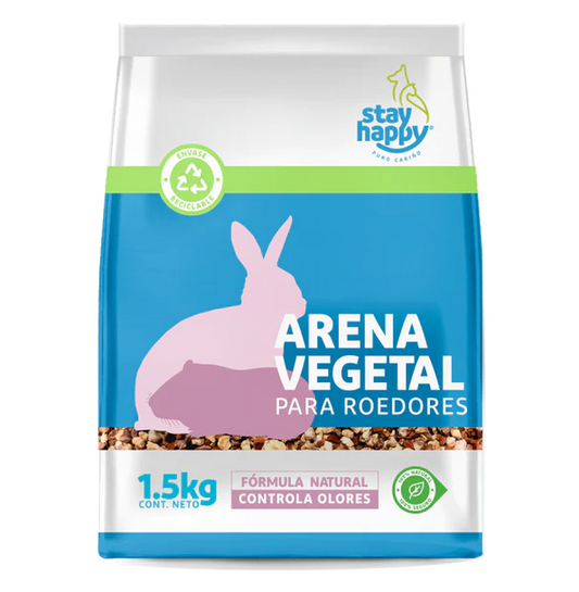 Arena Vegetal Para Roedores Stay Happy 1.5 kg