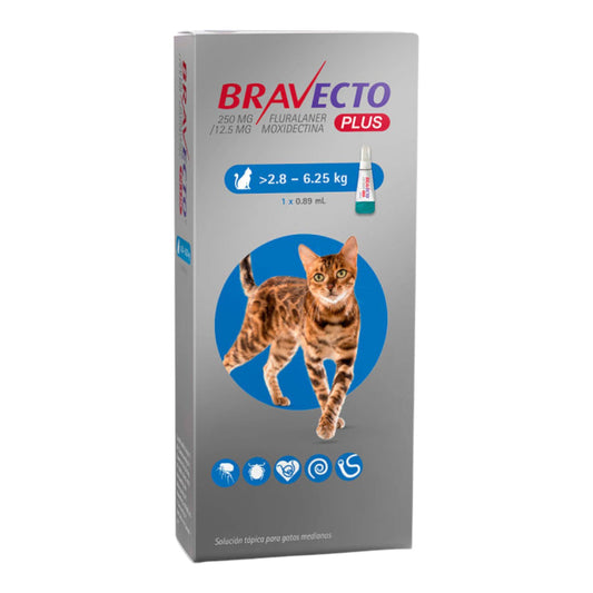 Bravecto Gato Plus 2.8 a 6.25 kg