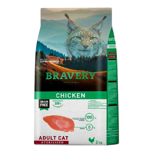 Bravery ault cat Sterilized chicken 2 kg