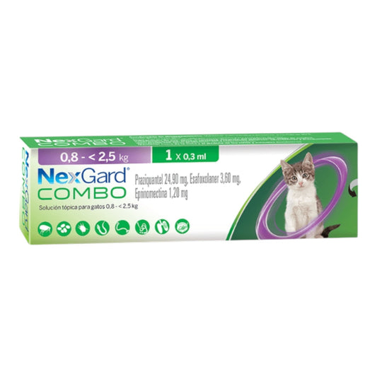 Nexgard Combo Gato 0.8 a 2.5 kg