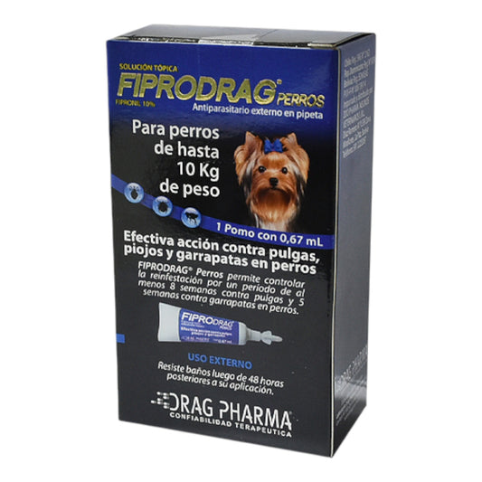 Pipeta Fiprodrag Perro Hasta 10 kg