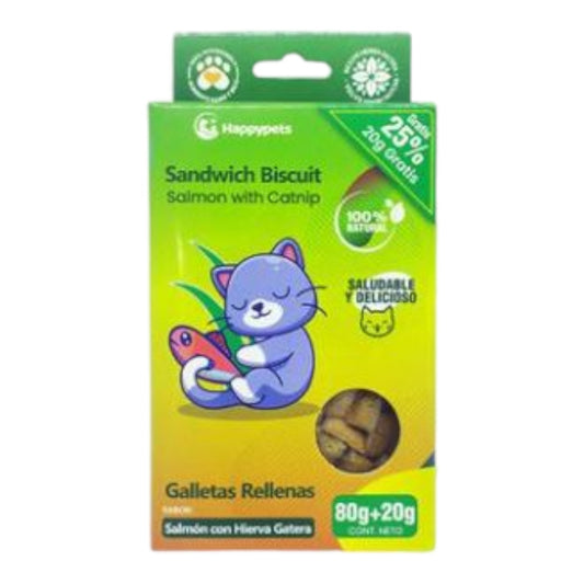 Cat Biscuit Rellenas Salmon Con Hierba Gatera 100 gr