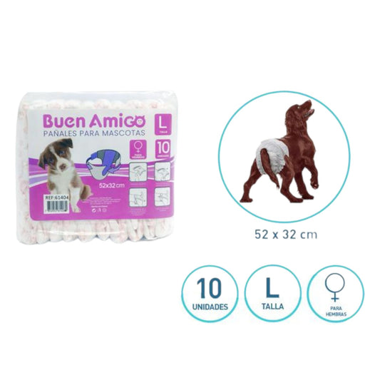 Pañales Talla L 10u