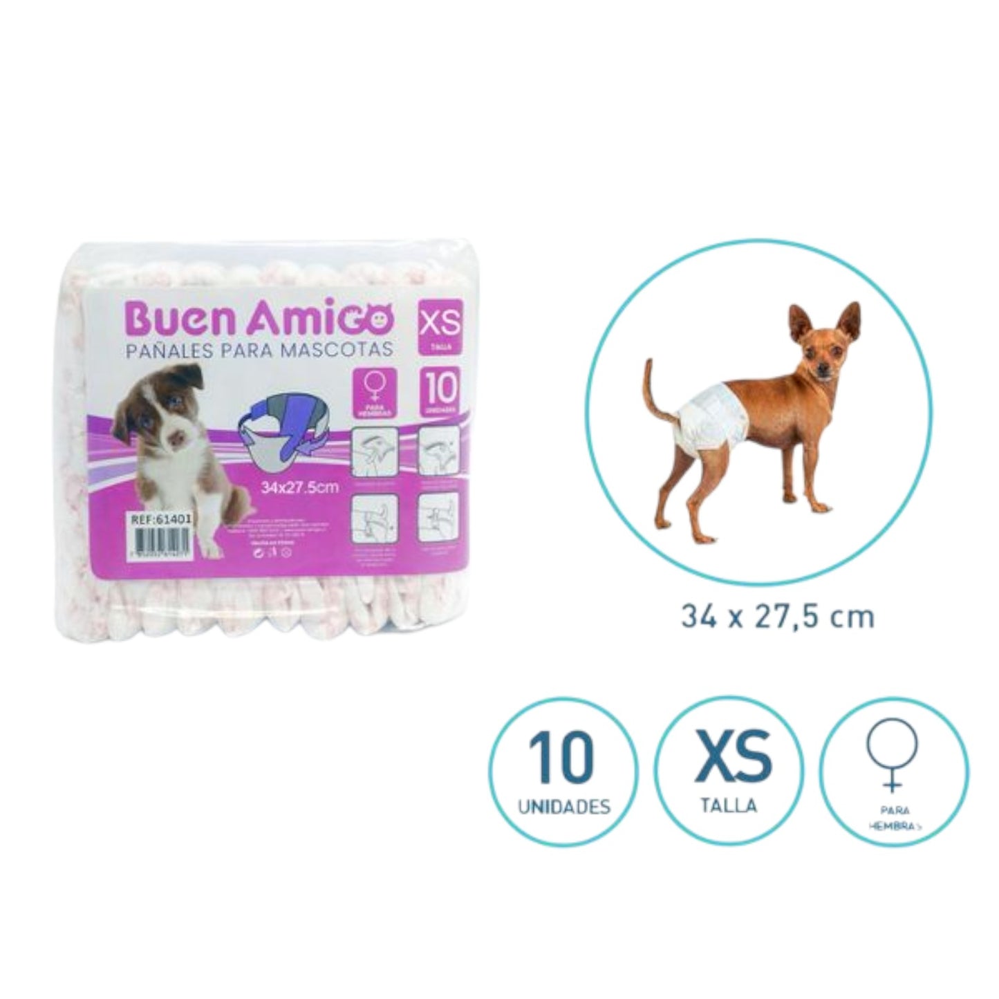 Pañales Talla XS 10U