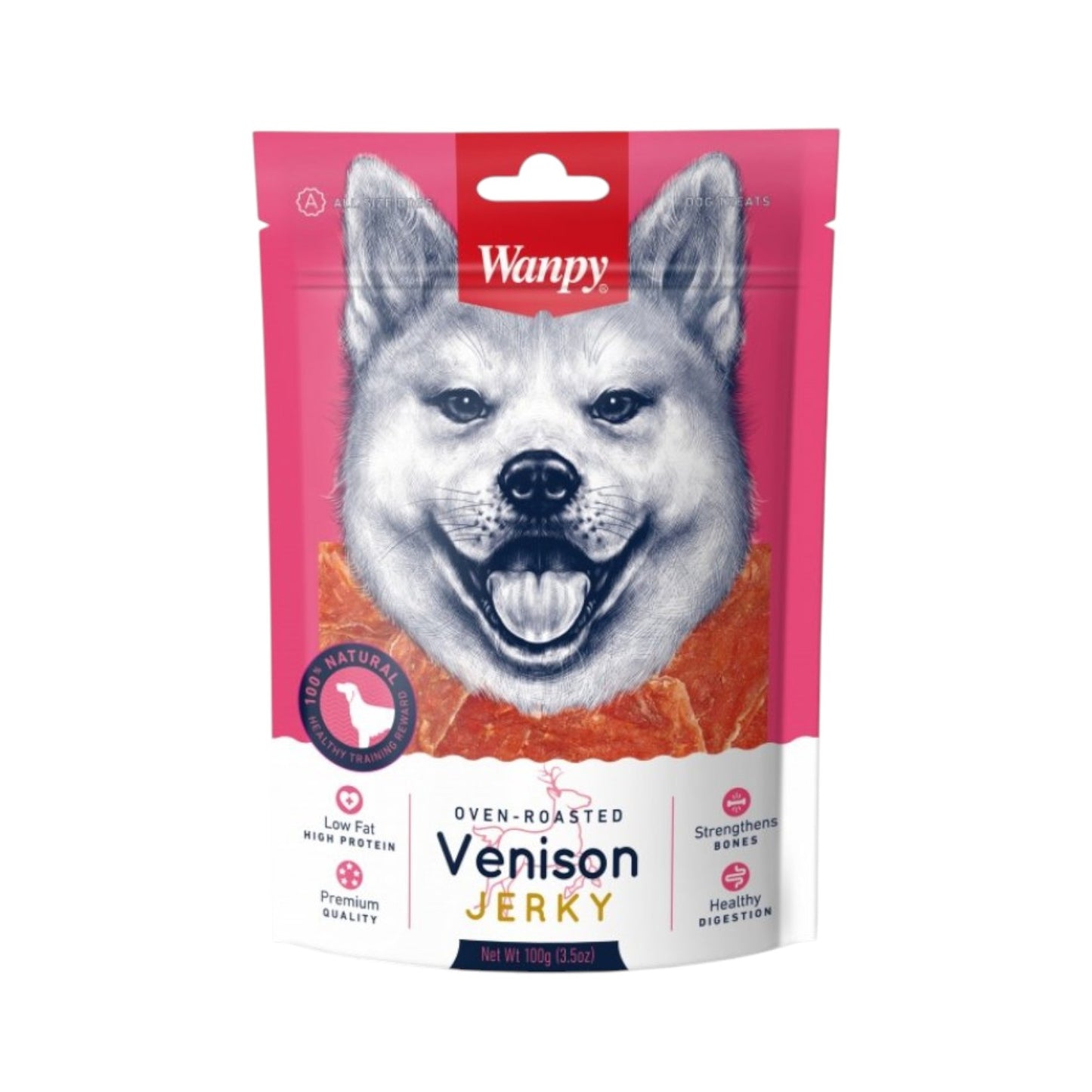 Snack Wanpy Perro Venison Jerky 100gr