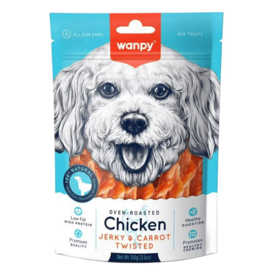 Snack Wnapy Perro Chicken Jerky & Carrot Stick 100gr